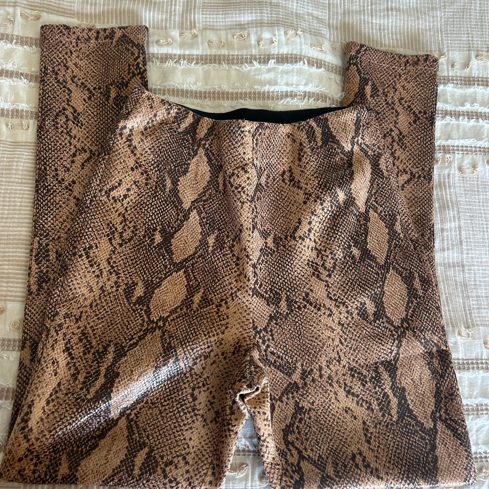 Zara Brown Snake Print Pants
